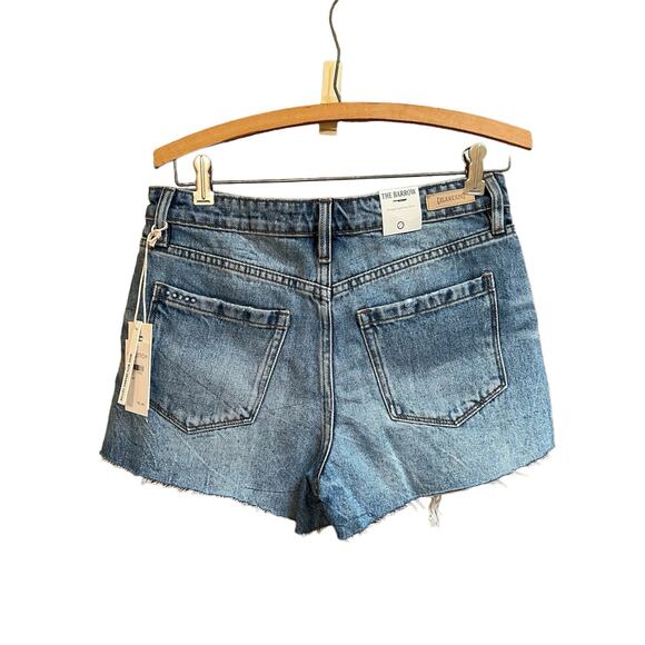 BLANKNYC The Barrow Raw Hem Jean Shorts Blue Distressed Womens Size 27"/ 4 NWT - Picture 3 of 8